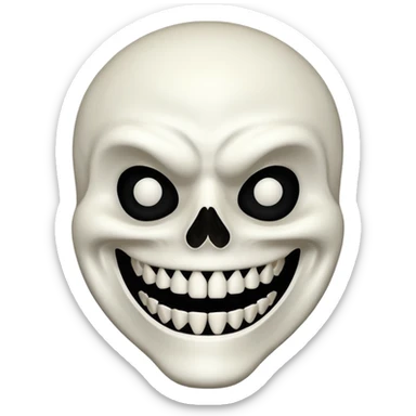 Spooky bones Mask sticker