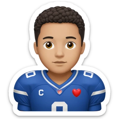Gabe playing football team mixed race sticker