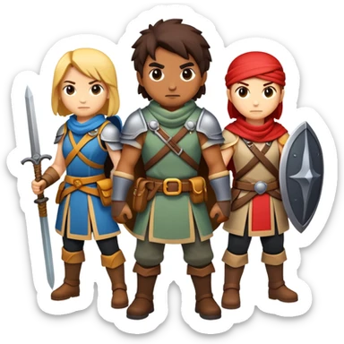 Baldur's Gate 3 party of adventurers sticker