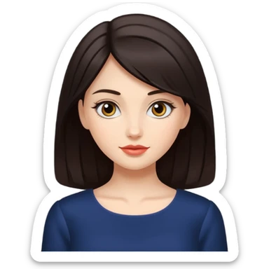 Fair-skin-elegant-girl-in-dark-hair sticker