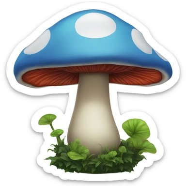 Alice in wonderland mushroom sticker
