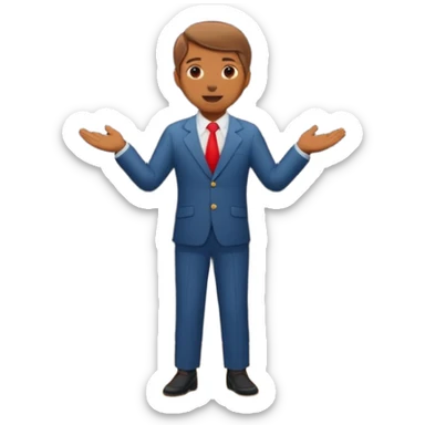 presenter on theater wooden stage, whole body , curtains sticker