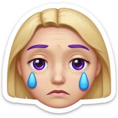 sad emoji with bruise under eye
no i would like skmilar to smiling face holding up tearsnot tears just bruise sticker