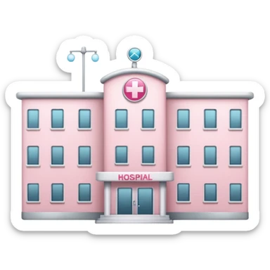 cute hospital light pink sticker