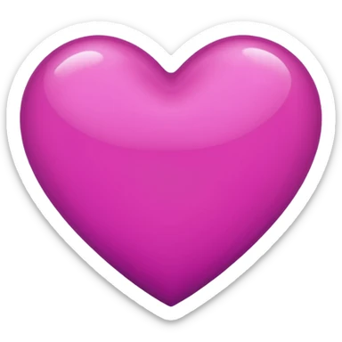 Dark pink like violet heart  sticker