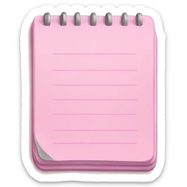 light pink notepad sticker