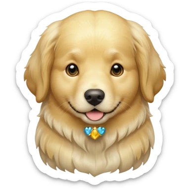 english cream golden retriever healthy sticker