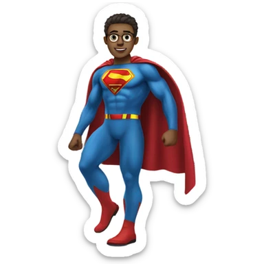 super-man go to school  sticker