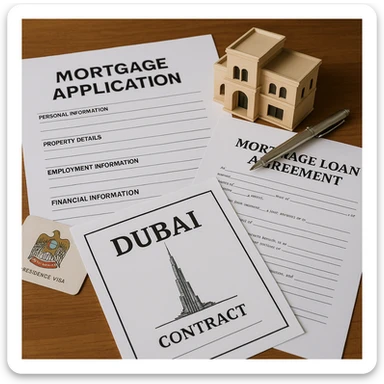 Documents for a mortgage in Dubai sticker