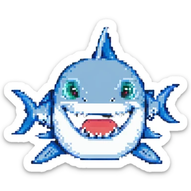 Shark from the meme tralalero tralala sticker