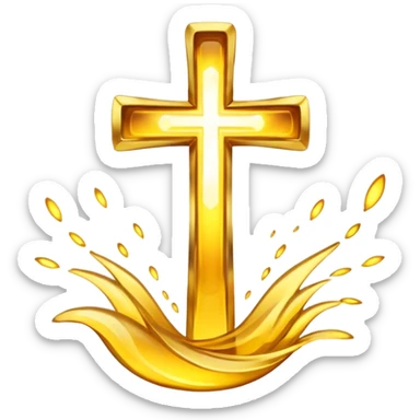 cross made of dynamics sticker