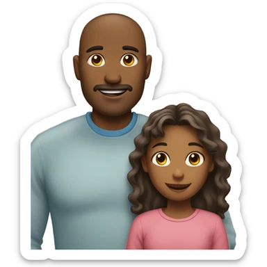 dad and daughter sticker