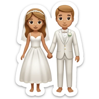 Wedding couple on the beach  sticker