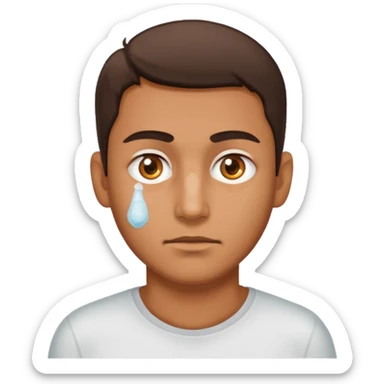 Man with salt in eyes  sticker