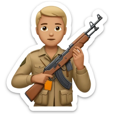 Guy holding a Ak-47 sticker