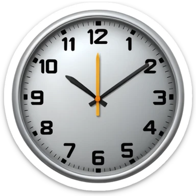 clock showing 7 am sticker