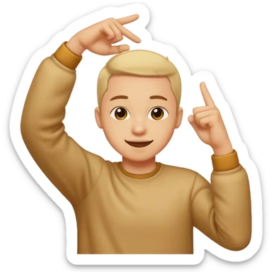 Please can you make a smirking face with dabbing arma sticker