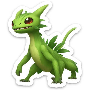 Grass-type Fakémon-Creature full body sticker