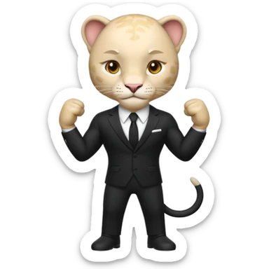 white panther emoji. As one would see on discord, that looks like Samuel Ayers from "The Smoke Room". sticker