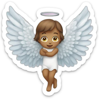angel wings flying sticker