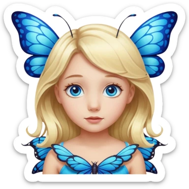 What a beautiful little girl is born and blossoms into a beautiful butterfly ￼ sticker