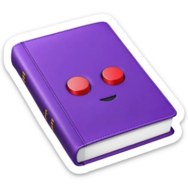 Closed purple book identical to the red book emoji 📕 but purple colored with "VOL. 5" written on the cover sticker