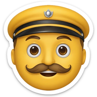 make a emoij thats a france sheff with a mustache sticker
