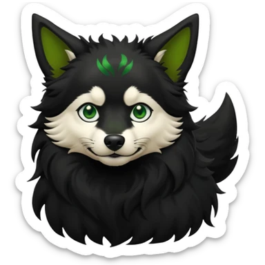 dog loki god of mischief dynamic pose sticker