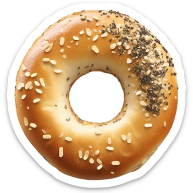 Everything bagel sticker