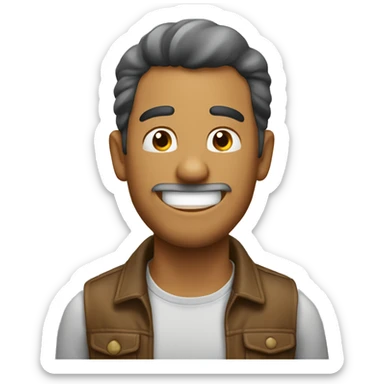 Hombre  riendo sticker