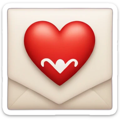 red heart with the letter m in the middle sticker