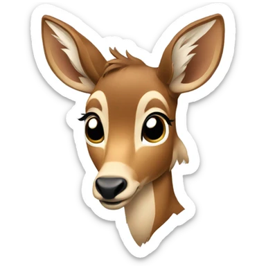 typing bambi sticker