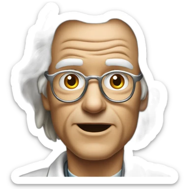 Doc brown from back to the future sticker