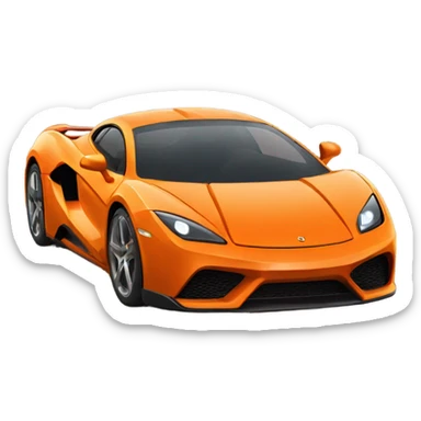 an orange supercar sticker