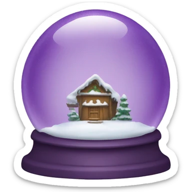 Purple snow globe  sticker
