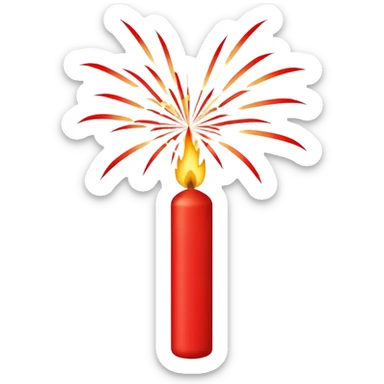 holiday firecracker sticker
