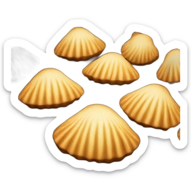 shell-shaped madeleine cake sticker