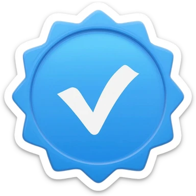 emoji version of the blue verification badge sticker