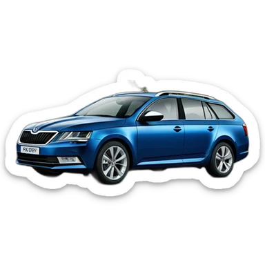 Skoda octavia 2016 metallic blue sticker
