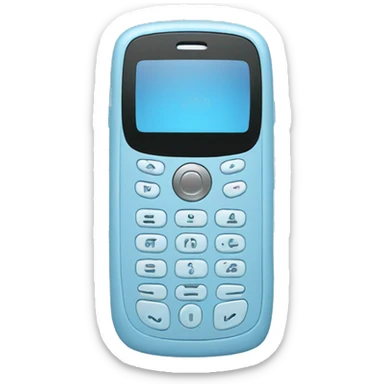 Light blue cellphone  sticker