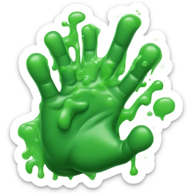 Booger hands sticker