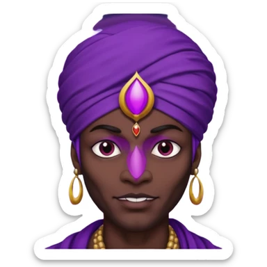 Pero solo con el planeta Saturno 🪐, un moro con turbante 👳🏾‍♂️ y la cara del diablo morada esta 😈  sticker