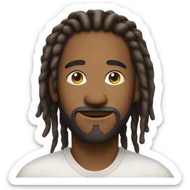 Nonchalant dread head sticker