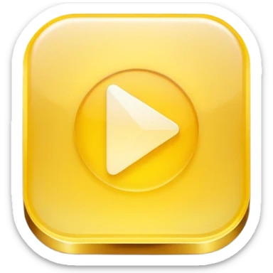 Graphic: 🎥 Play button icon (white) with yellow glow.
Animation: Play button pulses softly.
Background: Transparent.
 sticker