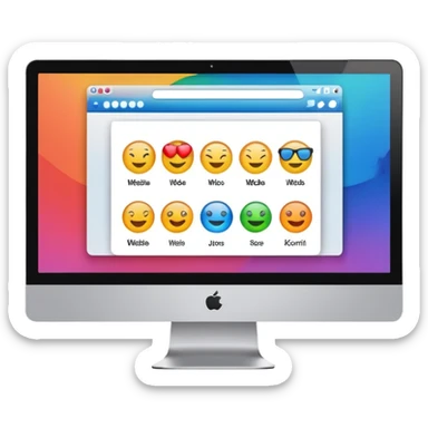 a computer screen that is showing a website sticker