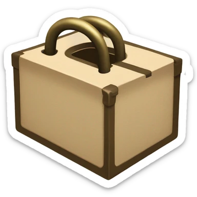 half box | half padlock sticker