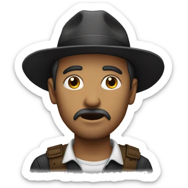 hombre silencio sticker