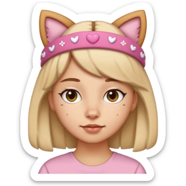 Kitty headband sticker