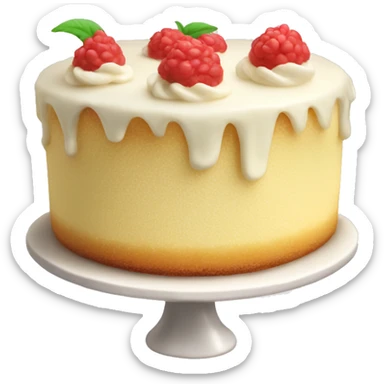 vanilla cake with vanilla topping sticker
