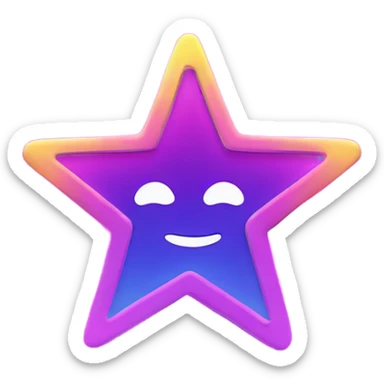 neon star sticker